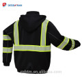 Atacado 100% Poliéster Fleece Moletom Com Capuz Alta Visibilidade Cal / Preto Reflective Safety Workwear Hi Vis Moletom Com Capuz